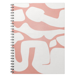 Playful Pink Abstract Blob Pattern Notebook