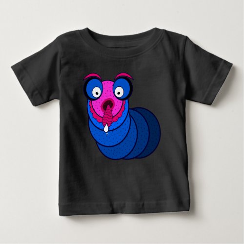 Playful Pink  Blue Caterpillar Baby Boy T_Shirt