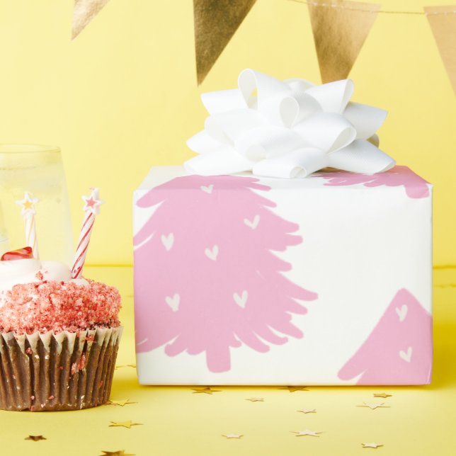 Playful Pink Christmas Pattern for Kids Adult Wrapping Paper (Birthday Party)
