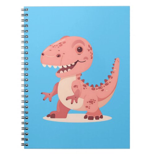 Playful Pink T_Rex Dino Notebook