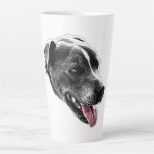 Playful Pitbull Mix Red Tongue Portrait Mug