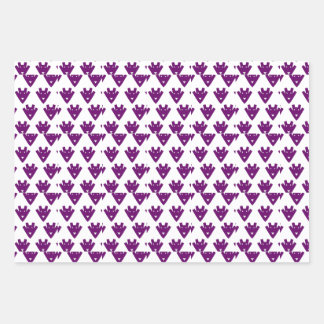 Playful Pixel Faces – Retro-Inspired Geometric Cha Wrapping Paper Sheets