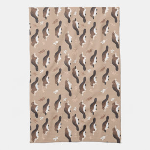 Playful Platypus Pattern Kitchen Towel