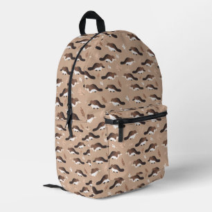 Playful Platypus Pattern Printed Backpack