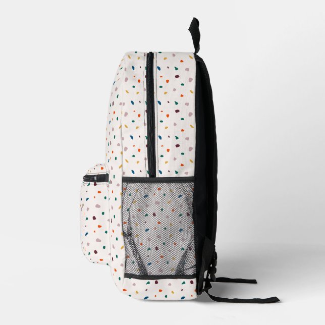 Playful Playful Retro Terrazzo Pattern Backpack (Right)