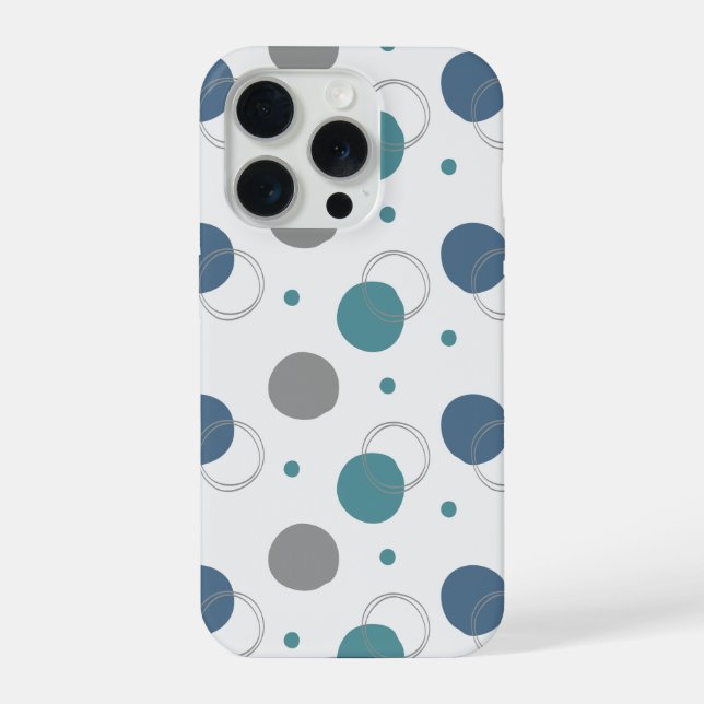 'Playful Polka Dot Circles' iPhone 15 Pro Case (Back)