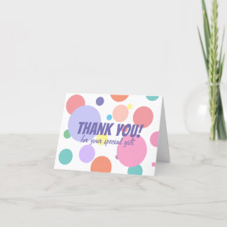 Playful Polka Dots Thank You Card