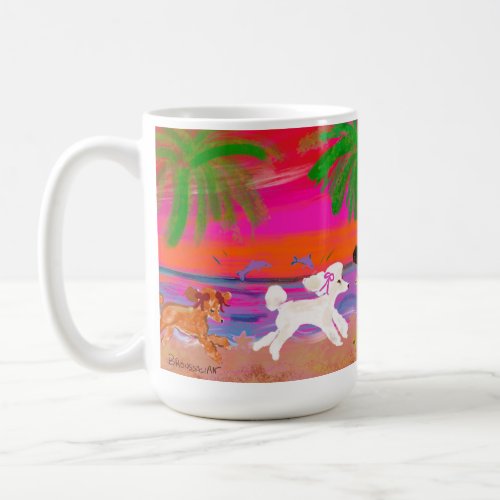 Playful Poodles in Florida Coffee Mug