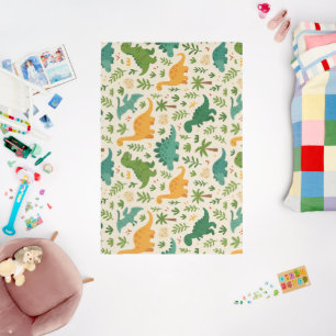 Playful Prehistoric Dinosaur Pattern Cheerful Kids Rug