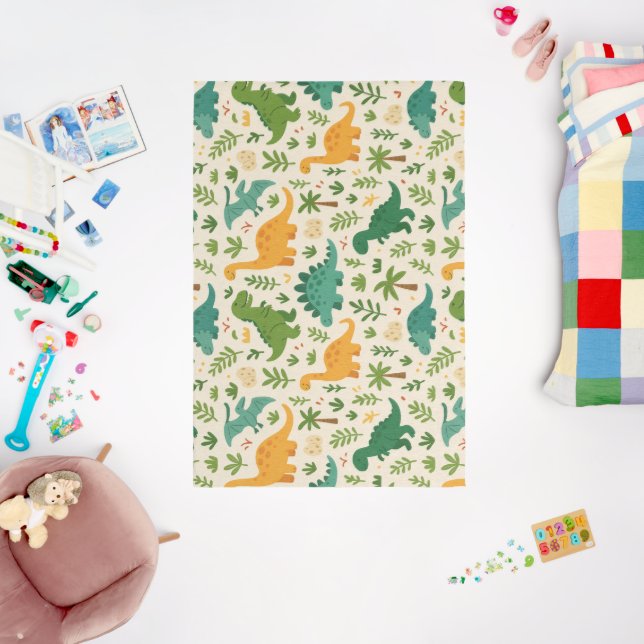 Playful Prehistoric Dinosaur Pattern Cheerful Kids Rug (Insitu (Babyroom))