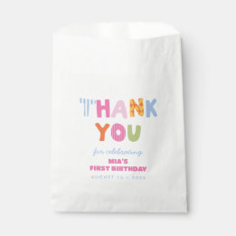 Playful Preppy Retro Patchwork Birthday Favor Bag
