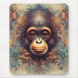 "Playful Primate" Art Mouse Pad