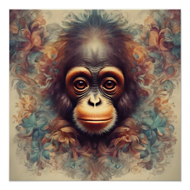 "Playful Primate" Art Poster (Front)