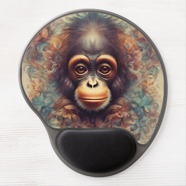 "Playful Primate" Gel Comfort Mouse Pad (Front)