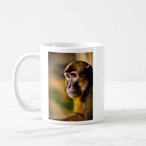 Playful Primate Monkey Image Tee  Coffee Mug