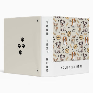 Playful Puppy Parade 3 Ring Binder