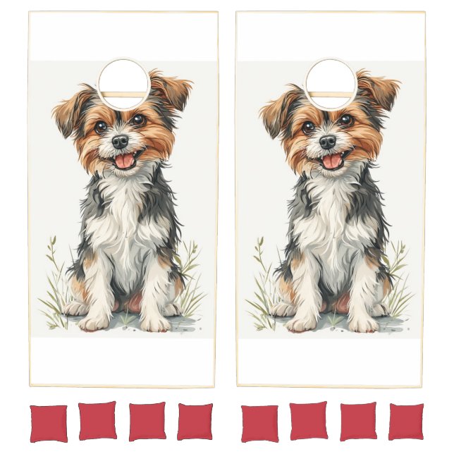 Playful Puppy Pickleball Paddle Cornhole Set (Set)