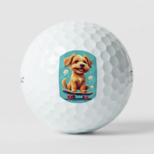 Playful PuppyClassic Playing Cards Golf Balls