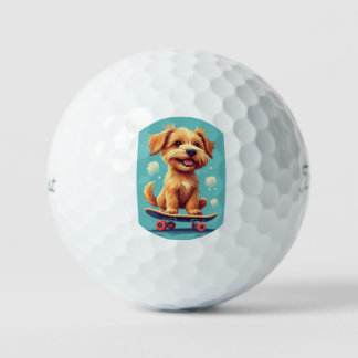 Playful PuppyClassic Playing Cards Golf Balls