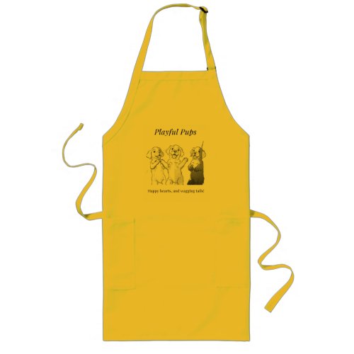 Playful pups happy hearts and wagging tails long apron