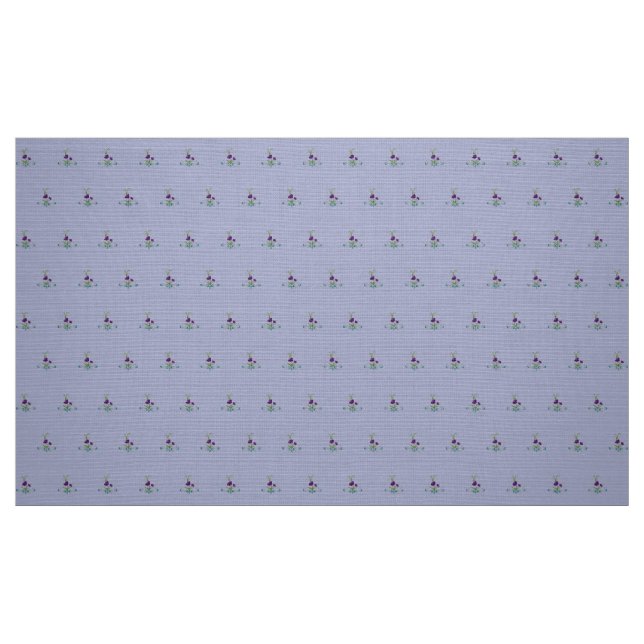 Playful Purple Flower w/Tumbling Teal Swirls 60" Fabric (Fat Quarter)