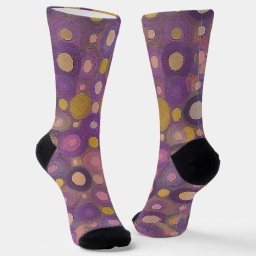 Playful Purple Polka Dots Socks