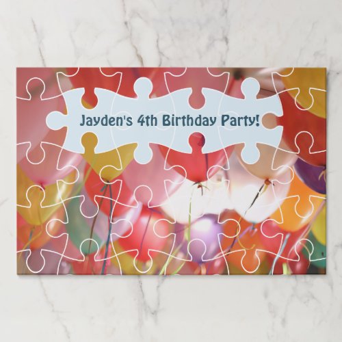 Playful Puzzle Balloon Birthday Party  Paper Pad