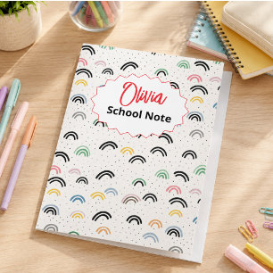 Playful Rainbow Back to School Supplies Teachers Pocket Folder