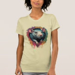 Playful Rat in Paint Splatter women T-Shirt
