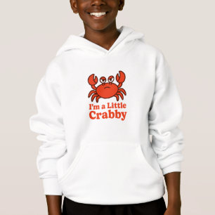Playful Red Crab – “I’m a Little Crabby” Humor Hoodie