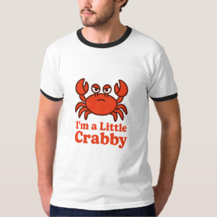 Playful Red Crab – “I’m a Little Crabby” Humor T-Shirt