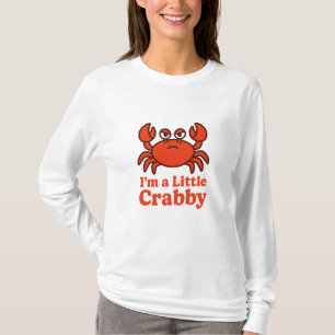 Playful Red Crab – “I’m a Little Crabby” Humor T-Shirt