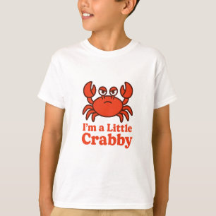 Playful Red Crab – “I’m a Little Crabby” Humor T-Shirt