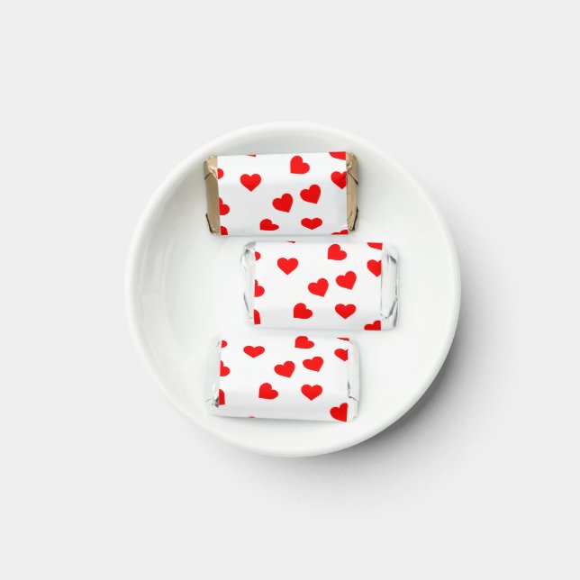 Playful Red Hearts  Hershey's Miniatures (Plate)