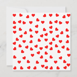Playful Red Hearts  Holiday Card