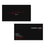 Playful Red Stylish Business Brand Identity Black Business Card Playful Red Stylish Business Brand Identity Black Business Card