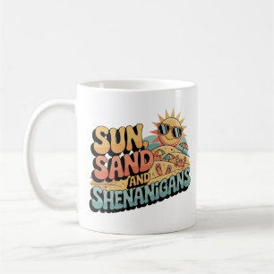 Playful Retro Beach Sun Quote Colorful Summer Coffee Mug