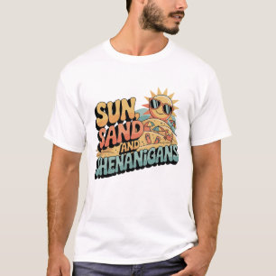 Playful Retro Beach Sun Quote Colorful Summer T-Shirt