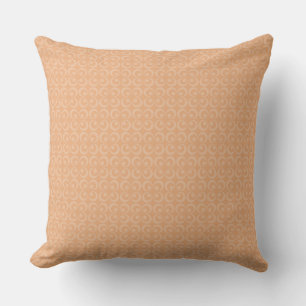 Playful Retro Pattern: Circular Floral Design Throw Pillow