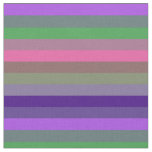 Playful Retro Pop Purple &amp; Green Stripe Pattern Fabric