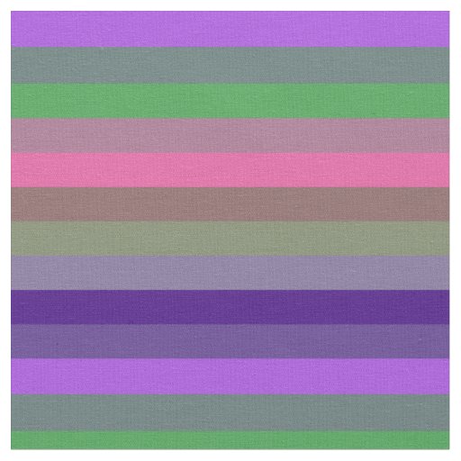 Playful Retro Pop Purple & Green Stripe Pattern Fabric