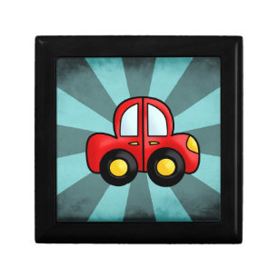 Playful Retro Toy Automobile Art Keepsake Box