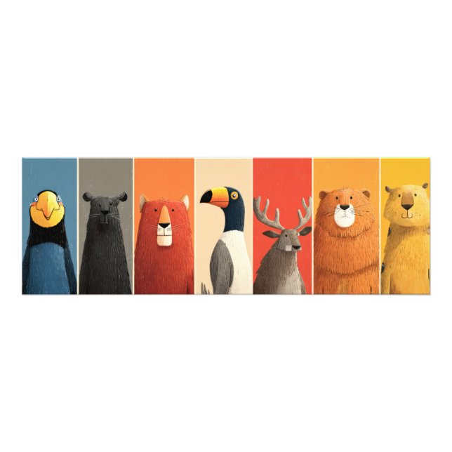 Playful Safari Animals Poster (Front)