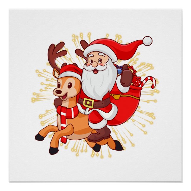 **"Playful Santa Claus Design – Fun and Festive Ch Poster (Front)