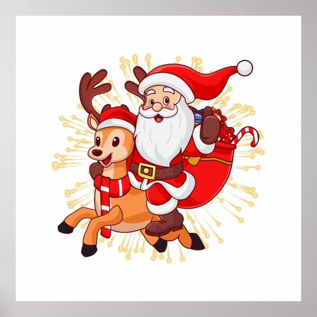 **"Playful Santa Claus Design – Fun and Festive Ch Poster (Front)