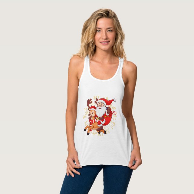 **"Playful Santa Claus Design – Fun and Festive Ch Tank Top (Front Full)