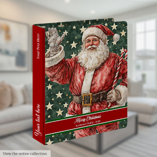 Playful Santa Claus Personalized Name Binder
