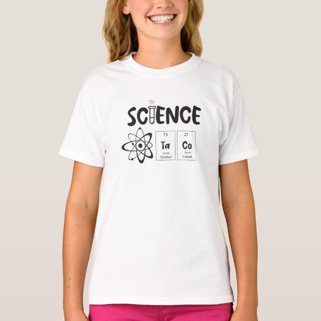 Playful Science TaCo Typography  T-Shirt (Front)