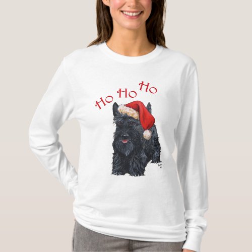 Playful Scottie Santa T_Shirt