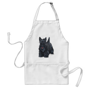Playful Scottish Terrier Adult Apron